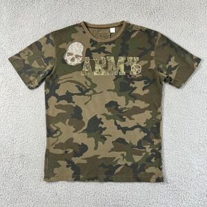 Triple Five Soul T-Shirt 100% Cotton Embroidered Camouflage Men's Size M VTG NWT